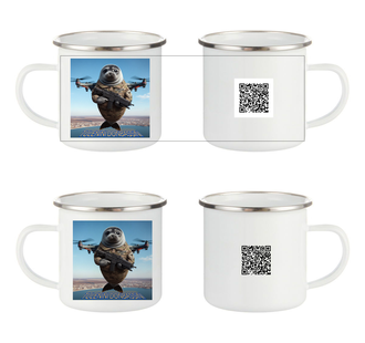 кружка эмалированная "Тюлень"