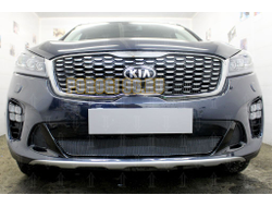 Защита радиатора Kia Sorento Prime 2017- black PREMIUM