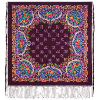 Павловопосадский платок Медальоны 928-18