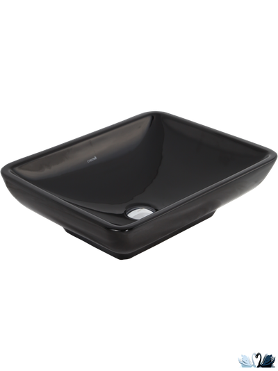 Раковина Creavit TP140.4, 50 см, Накладная, прямоугольник, черный цвет