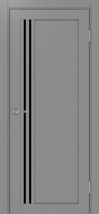 Межкомнатная дверь "Турин-555" серый (стекло Lacobel)