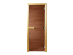 Дверь стеклянная 1700х800 и 1800х800 бронза