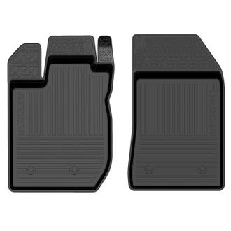 Коврик салонный резиновый (черный) для LADA X-Ray Optima (передний ряд сидений) (Борт 4см)