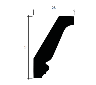 Карниз 1.50.159 - 44*28*2000мм