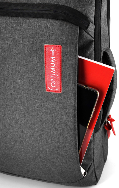 Рюкзак сумка для ноутбука 15.6 - 17.3 дюймов Optimum, темно-серый