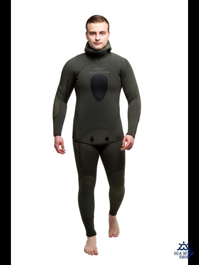 Гидрокостюм неопрен 7мм AquaTeam Hunter Олива У/н Sheico р.56