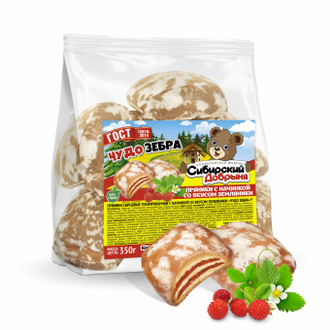 Пряники с прослойками со вкусом земляники «Чудо Зебра»