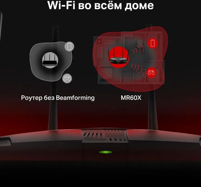 Wi-Fi роутер Mercusys MR60X Черный