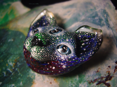 "Всевидящий Муркотик - звёздный путешественник", необычная брошь в стиле фэнтези