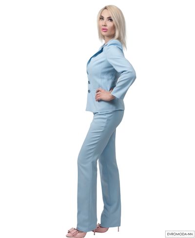 Костюм женский голубой 3420 Pretty One (р.46 - 48 RU)