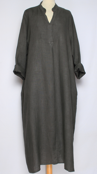 ПЛАТЬЕ БОХО ЛЬНЯНОЕ "МЫСИК" кофе, графит, шоколад, лаванда до р.56