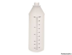 Бутылка пластиковая 1 л, прозрачная, с градуировкой до 900 мл