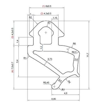 Уплотнитель для профиля VEKA 254 (створка)