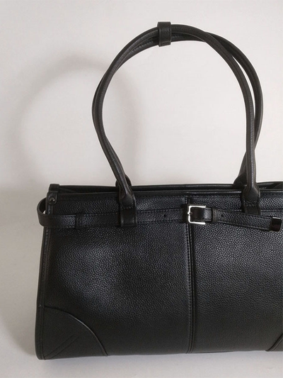 (АРТИКУЛ: 9879/1/8) СУМКА ЖЕНСКАЯ, СРЕДНЕГО РАЗМЕРА, НАТУРАЛЬНАЯ КОЖА,ЧЕРНАЯ, РУЧКИ ЧЕРЕЗ ПЛЕЧО