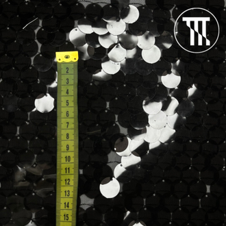 Пайетки на сетке-стрейч "Прозрачные", цв. Черный