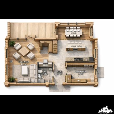 Загородный 160м2 14х6