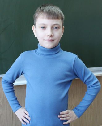 Водолазка школьная (цв.индиго) до 158 роста