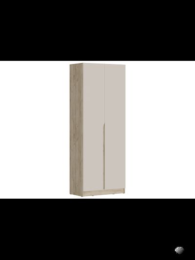 Лавена шкаф двухстворчатый ШК-002 Дуб Крафт Серый / Кашемир