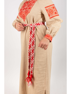 Платье славянское из крапивы  "Макошь Алатырь"