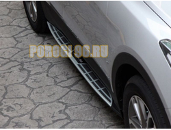 Пороги OEM на Hyundai Santa Fe (2012-...)