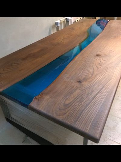 стол-река, карагач, слэб, стол из слэба, стол из спила, стол с рекой, стол из эпоксидной смолы, спил