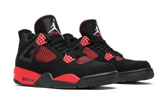 Retro 4 jordans black and red cheap