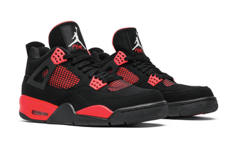 Nike Air Jordan Retro 4 'Red Thunder' (Красные с черным) новые