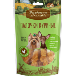 Деревенские лакомства, Палочки куриные для мини-пород, 55 г