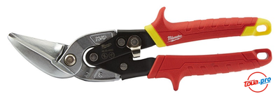 Ножницы изогнутые для резки металла Milwaukee прямой рез 48224532