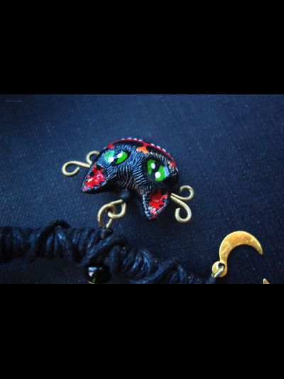 Короткое колье &quot;Нечеширрр&quot;, украшение в стиле фэнтези (по мотивам &quot;Алисы в Стране Чудес&quot;)