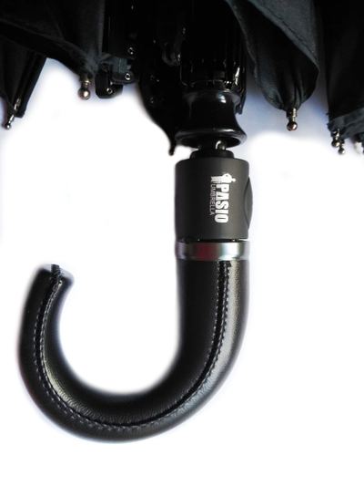 Зонт семейный автоматический Pasio (большой купол, кожаная ручка крючок) +Подарок