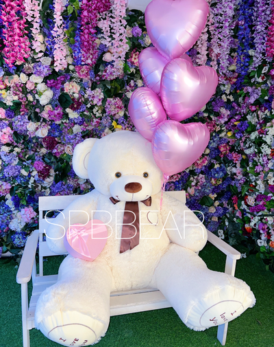 Плюшевый мишка 200 см, Шары сердца 5, Киндер бокс большой