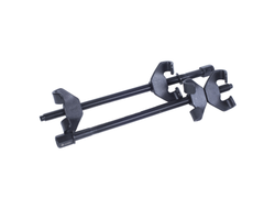 Стяжка амортизаторных пружин, 370 мм, вороненая, двойной крюк, 2 предмета МАСТАК 100-03370