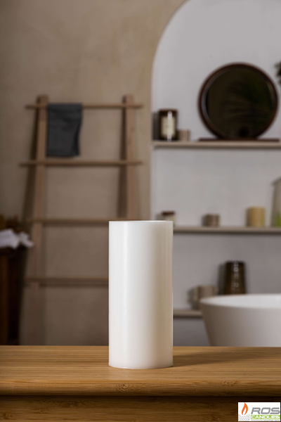 Гладкий парафиновый плафон для LED свечей - 9,2*20см