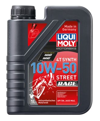 Масло моторное Liqui Moly Motorbike 4T Synth Street Race 10W-50 (Синтетическое) - 1 Л (1502/3982)