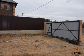 ворота откатные профлист