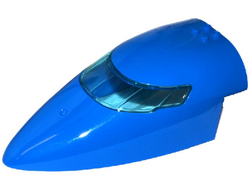 Aircraft Fuselage Forward Top Curved 8 x 16 x 5 with Trans-Light Blue Glass, Blue (54092c02 / 6150288)