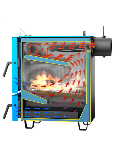 Напольный твердотопливный котел Кобальт 35