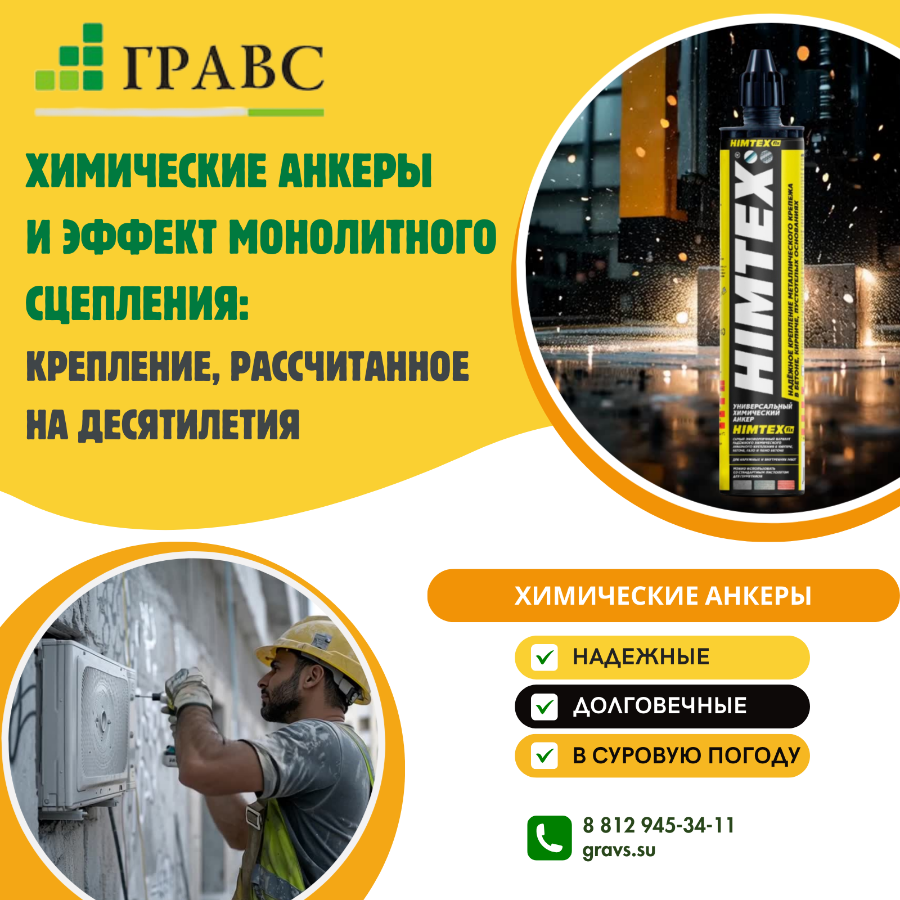 Химические анкеры и эффект монолитного сцепления: крепление, рассчитанное на десятилетия