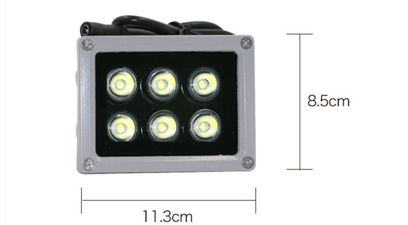 ИК прожектор (840 нм), питание 12 В (дальность подсветки до 45 м.) IR6-12-45