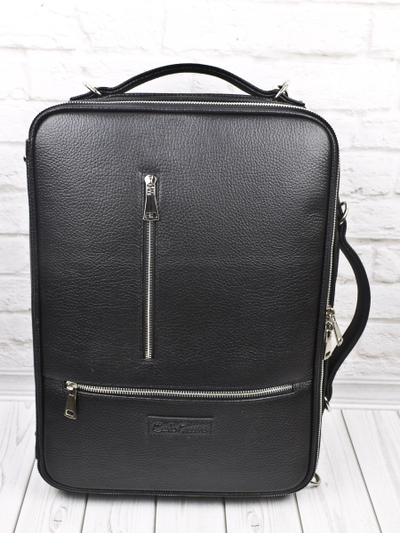 Кожаная сумка-рюкзак Castenaso black (арт. 3108-01)