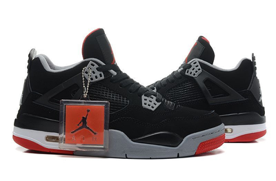 Nike Air Jordan 4 Retro (Черно-красные)