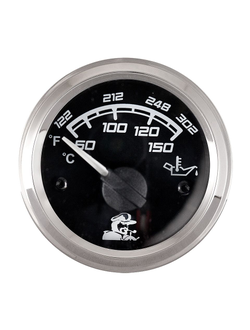 Указатель температуры масла, Мореман 50-150 градусов, черный циферблат