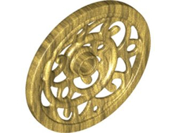 Wheel Wagon Huge 43mm D. Ornamental, Pearl Gold (15744 / 6058138 / 6330617)