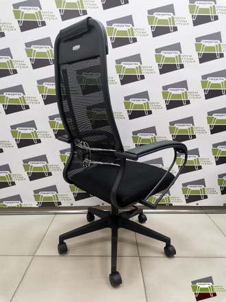 Кресло ErgoLife Sit 10 B1-111K - Mesh(X2)+UMF(X1) /Ub00/Wh00/K1bL(TG1.0Pl/M09.B11.G19.W02) (Черный)