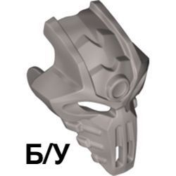 ! Б/У - Bionicle Mask Skull Type 2 - narrow, Flat Silver (20478 / 6114369) - Б/У