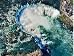 Картина обогреватель, спутниковое фото водопада Ниагара