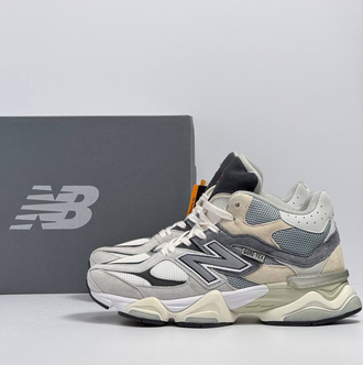 New Balance 9060 Light Grey с мехом