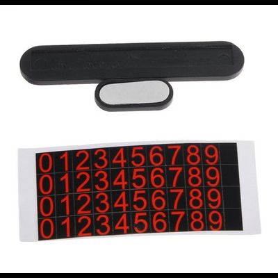 Табличка для номера телефона, красные цифры