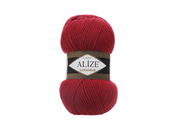 Пряжа Lana gold Alize  (Лана голд Ализе)  49% шерсть, 51% акрил. 100 г, 240 м цвет  красный  56